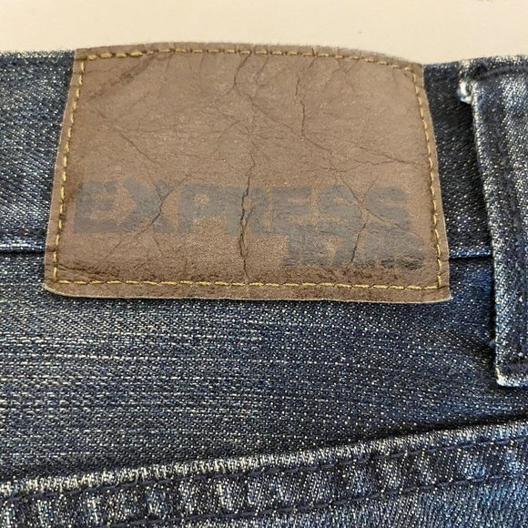 Express Jeans Mens 30 x 30 Blue Blake Boot Cut Loose Fit Actual 32 x 28.5 Pants - Picture 9 of 10